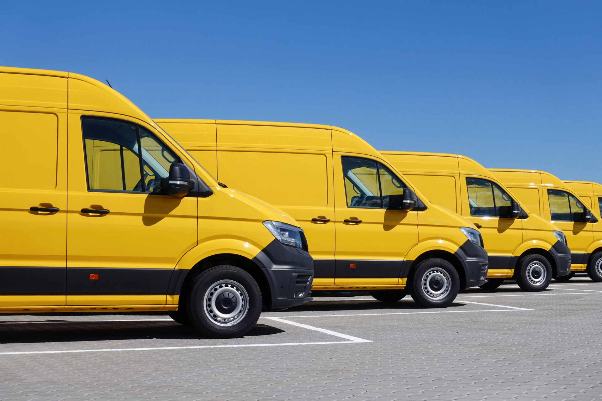 Yellow Delivery Vans