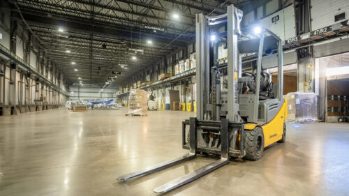 Forklift At Factory