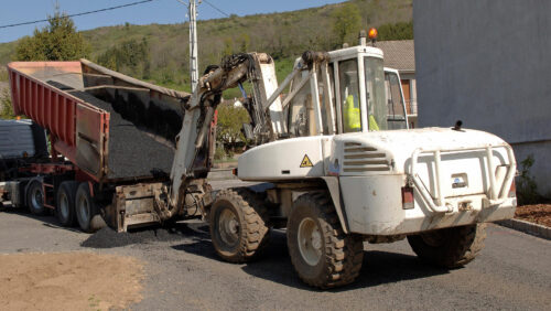 Wheel Loader On Civil Construction Site